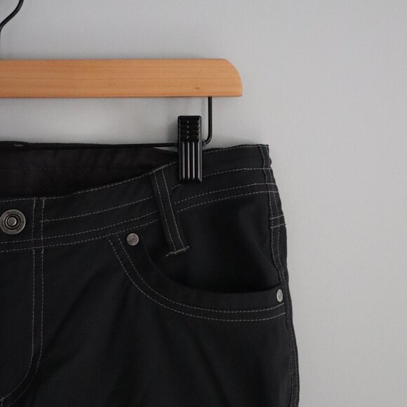 Kuhl Womens Sz 8 Black Convertible Hiking Cargo Pocket Outdoor Shorts Pants - Picture 5 of 16